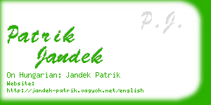 patrik jandek business card